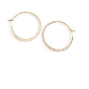 Melissa Joy Manning 3/4 Inch Round Hoop Earrings - 14k Gold